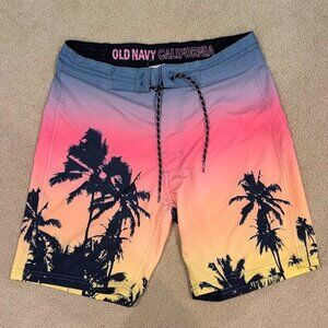 Old Navy Men’s Board Shorts – Blue – Size 28